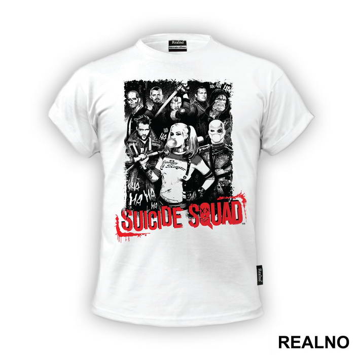 Black, White And Red - Suicide Squad - Majica