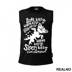 Soft Kitty, Warm Kitty, Little Ball Of Fur. Happy Kitty, Sleepy Kitty, Purr, Purr, Purr. - With Kitty - The Big Bang Theory - TBBT - Majica