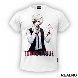 Kaneki Ken And Logo - Tokyo Ghoul - Majica Kaneki Ken And Logo - Tokyo Ghoul - Majica
