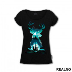 Stag Patronus Double Exposure - Harry Potter - Majica