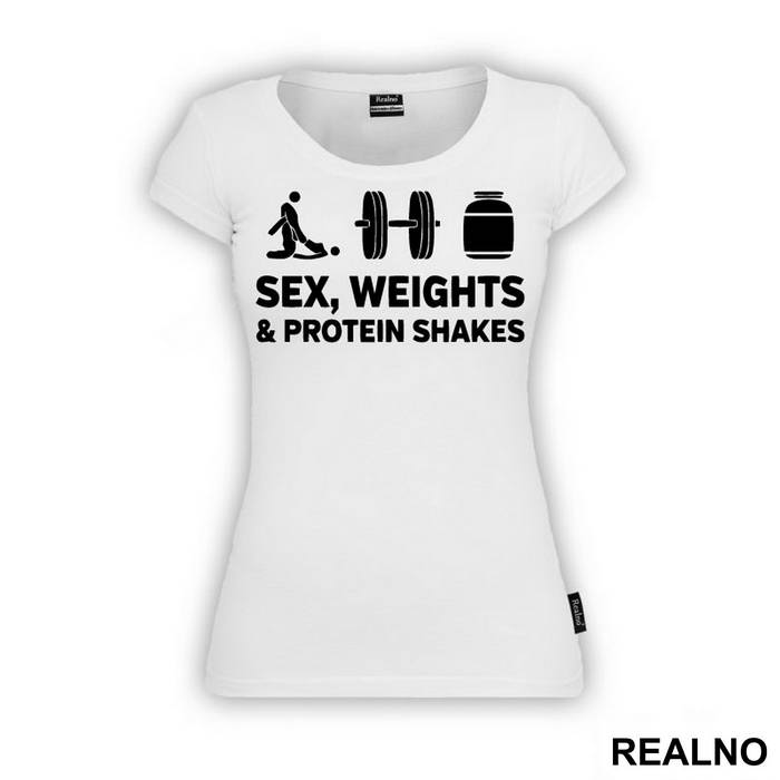 Sex, Weights And Protein Shakes - Trening - Majica