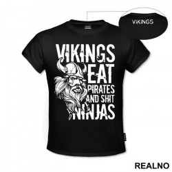 Vikings Eat Pirates And Shit Ninjas - Vikings - Majica Vikings Eat Pirates And Shit Ninjas - Vikings - Majica