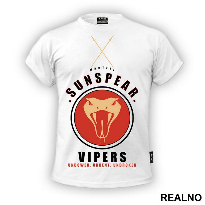 Martell Sunspear Vipers - Unbowed, Unbent, Unbroken - House Martell - Game Of Thrones - GOT - Majica