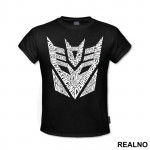 Decepticon Logo Text - Transformers - Majica