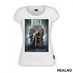 Ned Stark On The Iron Throne, Color - House Stark - Game Of Thrones - GOT - Majica