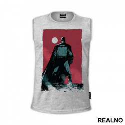 Red Background And The Moon - Batman - Majica