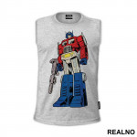 Optimus Prime Standing With A Gun - Transformers - Majica