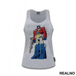 Optimus Prime Standing With A Gun - Transformers - Majica