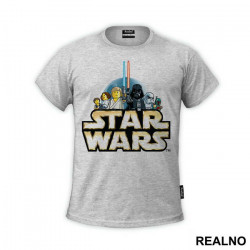 OUTLET - Siva muška majica veličine 4XL - Star Wars