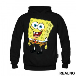 OUTLET - Crni duks sa kapuljačom ženski model veličine L - Sundjer Bob OUTLET - Crni duks sa kapuljačom ženski model veličine L - Sundjer Bob