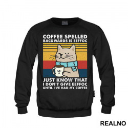 I Don't Give Eeffoc - Mačke - Cat - Coffee - Duks I Don't Give Eeffoc - Mačke - Cat - Coffee - Duks