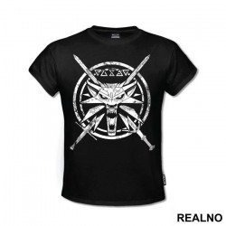 Crossed Swords Wolf Head - The Witcher - Majica