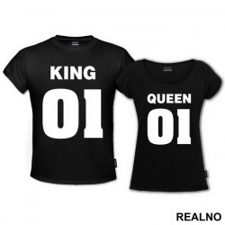 King 01 Queen 01 - Majice za parove King 01 Queen 01 - Majice za parove