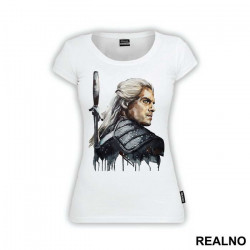 Dripping Paint - Geralt Portrait - The Witcher - Majica