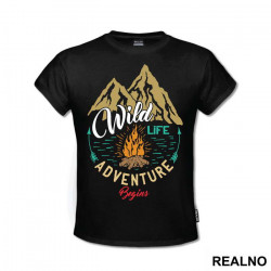 Wild Life Adventure Begins - Planinarenje - Kampovanje - Priroda - Nature - Majica