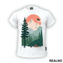 Nature Drawing - Planinarenje - Kampovanje - Priroda - Nature - Majica