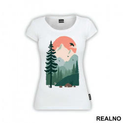 Nature Drawing - Planinarenje - Kampovanje - Priroda - Nature - Majica