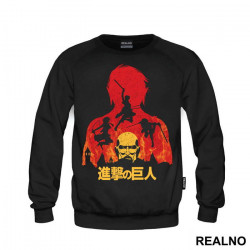 Eren And Colossal Titan Double Exposure - Attack On Titan - Duks