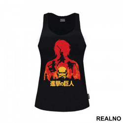 Eren And Colossal Titan Double Exposure - Attack On Titan - Majica