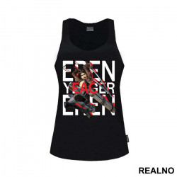 Eren Yeager Red Shadow - Attack On Titan - Majica