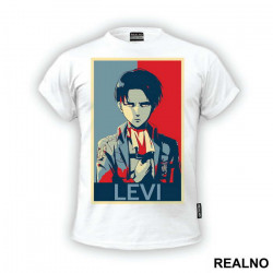 Captain Levi Retro Portrait - Attack On Titan - Majica Captain Levi Retro Portrait - Attack On Titan - Majica