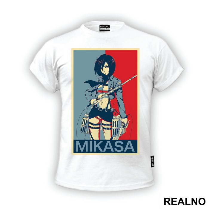 Mikasa Retro Portrait - Attack On Titan - Majica