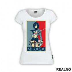 Mikasa Retro Portrait - Attack On Titan - Majica