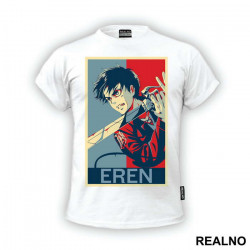 Eren Retro Portrait - Attack On Titan - Majica