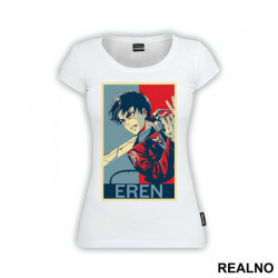 Eren Retro Portrait - Attack On Titan - Majica