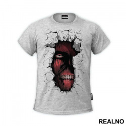 Titan Head In A Broken Wall - Attack On Titan - Majica