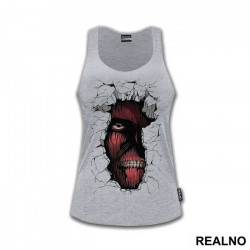 Titan Head In A Broken Wall - Attack On Titan - Majica