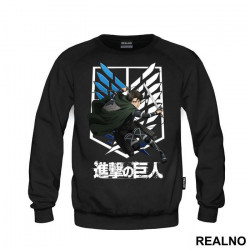 Levi Jumping With His Swords - Attack On Titan - Duks