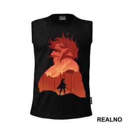 Levi And Eren In Titan Form Double Exposure - Attack On Titan - Majica