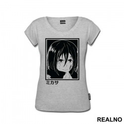 Mikasa Holding Her Scarf - Attack On Titan - Majica