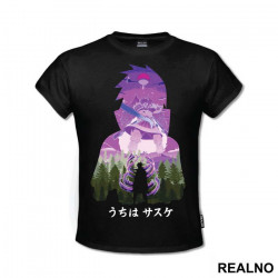 Sasuke With Japanese Text - Naruto - Majica