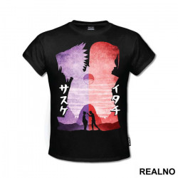 Sasuke And Itachi - Silhouette - Naruto - Majica