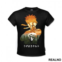 Double Exposure With Letters - Naruto - Majica