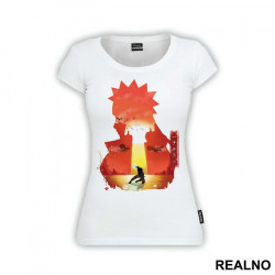 Orange Silhouette - Double Exposure - Naruto - Majica