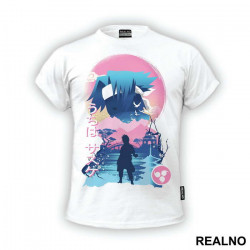 Sasuke - Pink Silhouette - Naruto - Majica