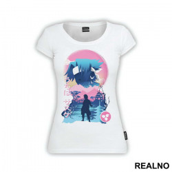 Sasuke - Pink Silhouette - Naruto - Majica