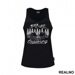 Never Lost Always Exploring - Planinarenje - Kampovanje - Priroda - Nature - Majica
