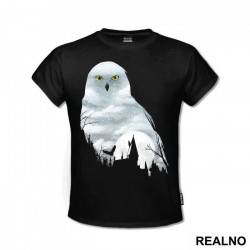 White Owl Double Exposure - Harry Potter - Majica