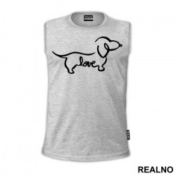 Wiener Dog - Love - Pas - Majica