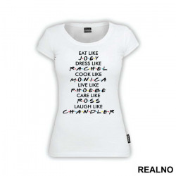 OUTLET - Bela ženska majica veličine M - Friends OUTLET - Bela ženska majica veličine M - Friends