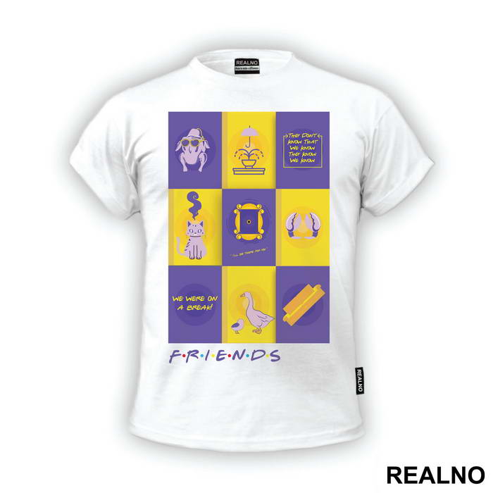 Purple And Yellow - Friends - Prijatelji - Majica