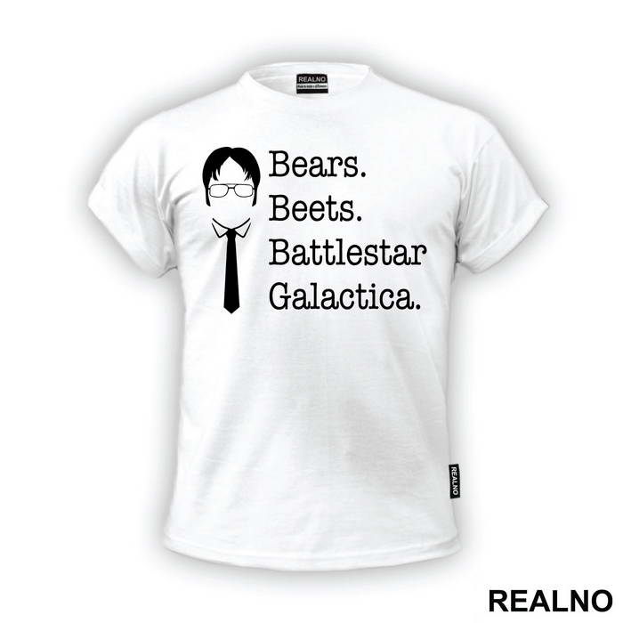 Head Outline - Beard Beets Battlestar Galactica - The Office - Majica