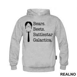 Head Outline - Beard Beets Battlestar Galactica - The Office - Duks