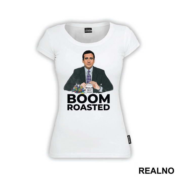Sitting At The Desk - Boom Roasted - The Office - Majica