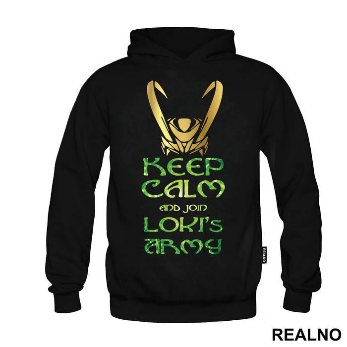 Keep Calm And Join Army - Loki - Avengers - Duks