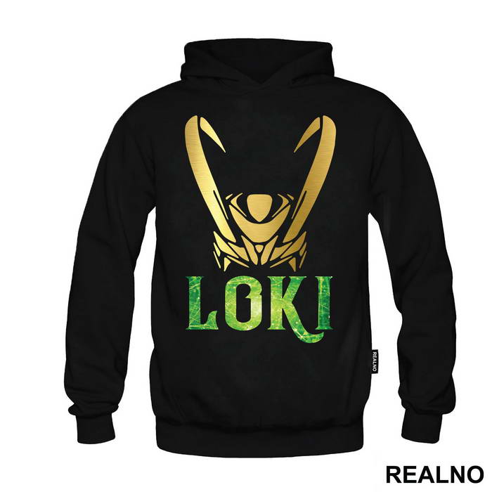 Golden Helmet And Logo - Loki - Avengers - Duks